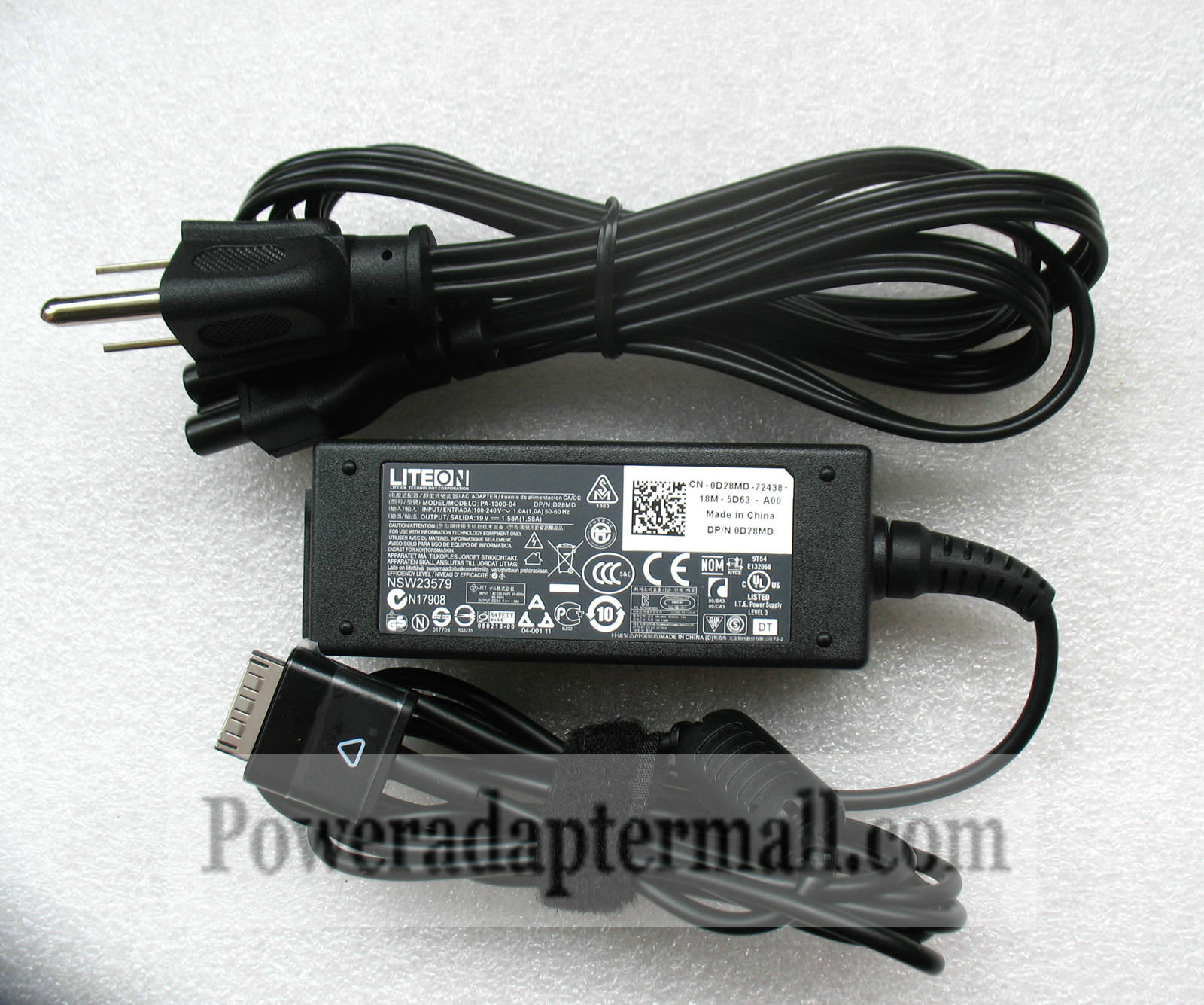 19V 1.58A Genuine Dell 332-1886 8N3XW AC Power Adapter 40pin - Click Image to Close